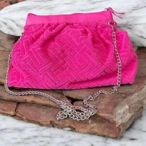 Primark Hot Pink Shoulder Bag Chain Strap Y2K Barbiecore Crossbody Statement